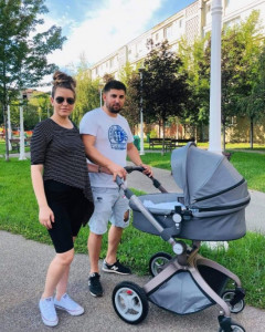 Carucior Copii Hot Mom Premium Dark Grey 3 in 1, varsta intre 0 - 36 luni, elegant, confortabil, sigur si usor de folosit
