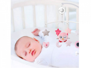 Carusel pentru patut, cu jucarii de plus si cutie muzicala, Jokomisiada