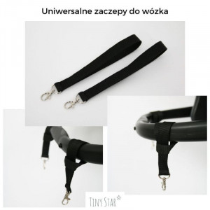 Geanta mamicii, pentru carucior si plimbare, 38 x 45 cm, Tiny Star Black