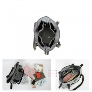 Geanta mamicii, pentru carucior si plimbare, 38 x 45 cm, Tiny Star Light Grey