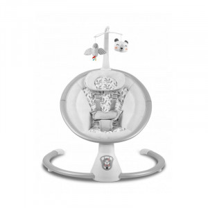 Leagan electric pentru copii, multifunctional, 5 viteze, 16 melodii, jucarii interactive, Ricokids, 70500, Gri