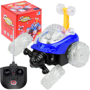 Masinuta cu telecomanda pentru cascadorii, Stunt Twister Mini Racer, cu lumini si muzica