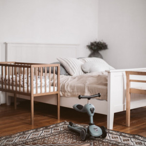 Patut suplimentar pentru copii, 90 x 40 cm, din lemn de pin, Woodies Safe Dreams, Crib Dream, Vintage
