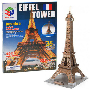 Puzzle 3D, Marile Arhitecturi ale lumii, Turnul Eifel, 35 de piese