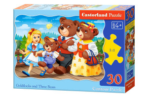 Puzzle pentru copii, Bucle Aurii si Ursuletii, 30 de piese