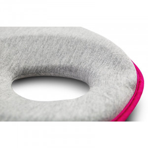 Qmini - Perna ergonomica pentru copii impotriva plagiocefaliei, 22x22 cm, Roz