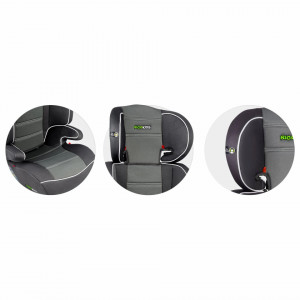 Ricokids - Scaun auto transformabil, Inaltator auto, 2 grupe de varsta, 15-36 kg, Sandro, Grey