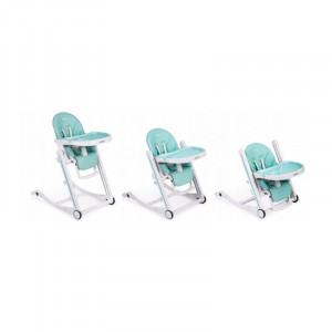Ricokids - Scaun de masa multifunctional, pliabil, cu functie de balansare, Tugo, Alb cu Albastru