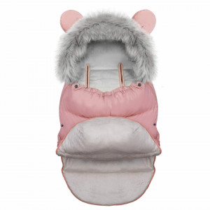 Sac de dormit 4in1, Orificii pentru carucior, sanie, 95 cm x 48 cm, Ricokids, Elmi, Pink