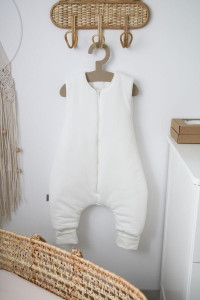 Sac de dormit pentru copii 1-3 ani Tiny Star Creme, 76-83 cm, Bumbac, Crem