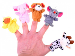 Set 10 figurine de plus, Finger Animals, 5 cm