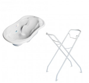 Set Cadita Bebe Cu Forma Anatomica TEGA Komfort Gri Mat + Suport Metalic Tega Komfort