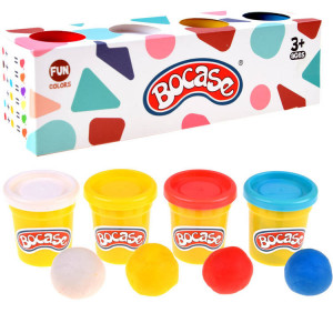Set creativ 4 pahare cu plastilina colorata, 60 g / bucata