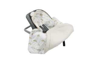 Tiny Star - Husa Pentru Scaun Auto Sweet Rainbow, Paturica De Infasat, Cocon, Fixata Cu Sistem Velcro