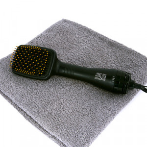 Adler - Uscator de par 2in1 tip perie, 3 trepte viteza, ionizare, 1300W, AD-2023