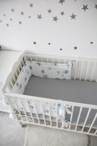 Aparatoare pentru patut copii, Bumbac, 30 cm x 180 cm, Tiny Star Magic