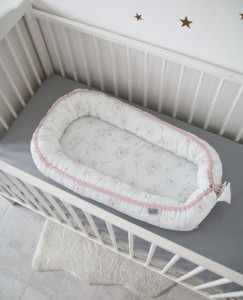 Babynest pentru copii, 80 x 50 cm, ajustabil, portabil, reductor patut, Tiny Star, Love