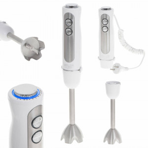 Blender de mana, Adler, AD 4625W, 850 W, 5 setari de viteza, functie turbo, lame din otel inoxidabil, Alb, Severno