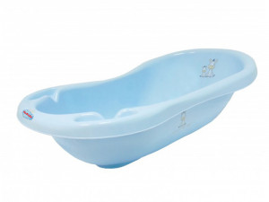 Cadita de baie bebe cu termometru Zebra 100 cm Albastru