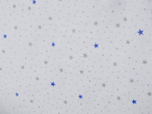 Cearceaf cu elastic Little Stars Albastru 120x60