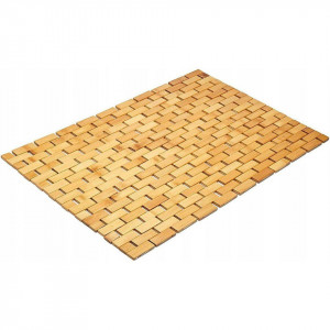 Covoras Baie Antiderapant din Bambus, rezistent la apa, Severno, 80 x 50 cm