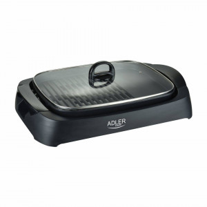 Gratar electric cu capac de sticla, Adler, AD 6610, Putere 2200 W, Severno