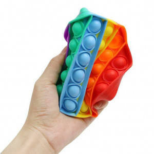 Jucarie senzoriala, Pop It Octogonal, Severno, Fidget Toys, 13 cm, Multicolor