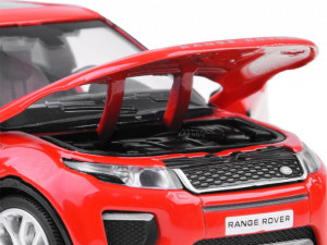 Masinuta de jucarie, Land Rover, cu usa, lumini, sunete, sistem de propulsie cu arc, Rosie