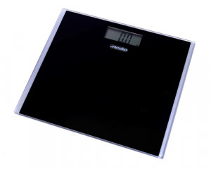 Mesko - Cantar de baie, 150 kg, sticla securizata, LCD, negru, MS 8150B