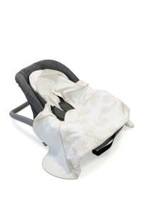 Paturica pentru Infasat Bebe in Scaun Auto, 91 x 91 cm, Tiny Star, Leaves