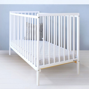 Patut Bebe Din Lemn de Pin Woodies Dream 120 x 60 cm, Chic, Confortabil si Sigur Pentru Micut