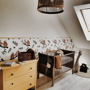 Patut Bebe Din Lemn Masiv Woodies Noble Vintage , 120 cm x 60 cm, Design Impunator, Confortabil, Rezistent