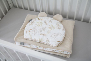 Perna plata cu urechi, pentru bebelusi, 35x28 cm, Tiny Star, Sweet Grain & Ivory