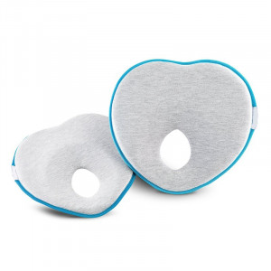 Qmini - Perna ergonomica pentru copii impotriva plagiocefaliei, 22x22 cm, Turcoaz