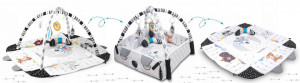 Ricokids - Covoras educational pentru copii, interactiv, multifunctional, cu oglinda, 110 x 100 cm, Boho