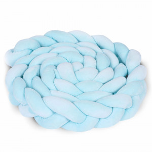 Ricokids - Protectie impletita pentru patut, 300 cm, Light Blue