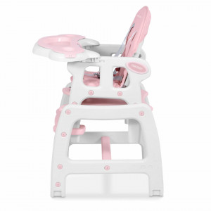 Ricokids - Scaun de masa 5 in 1, balansoar, hranire, joaca, scaun cu masa, Sinco, roz
