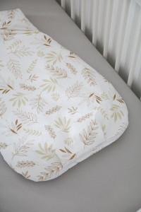 Sac de dormit pentru bebelusi Tiny Star Sunshine, 75 cm, Bumbac, Alb / Imprimeu Spice de Grau