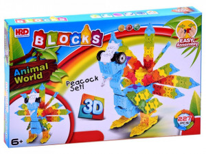 Set creativ de constructie, Lumea Animalelor, 3D, 227 de piese