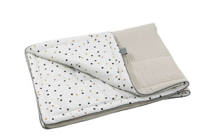 Tiny Star - Paturica Dubla din Bumbac cu Textura de Vafa Confetti & Beige