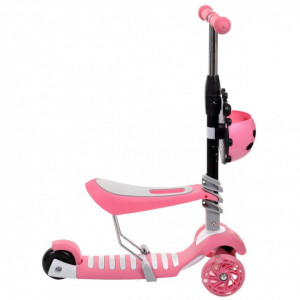 Trotineta pentru copii buburuza roz, Severno , 3 in 1