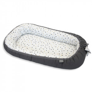 Babynest Confetti & Graphite, Cuib Pentru Bebelusi, Ajustabil, Portabil, Reductor Patut, Tiny Star