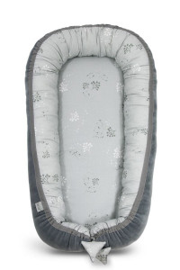 Babynest Mist & Steel Cuib Pentru Bebelusi, Ajustabil, Portabil, Reductor Patut, Tiny Star