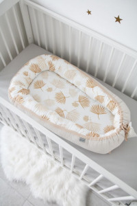 Babynest pentru copii, 80 x 50 cm, ajustabil, portabil, reductor patut, Tiny Star, Bambus, Boho