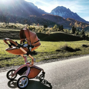 Carucior Copii Hot Mom Premium 3 in 1 Brown, varsta intre 0 si 36 de luni, sigur si usor de folosit