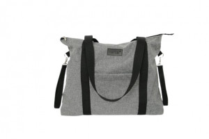 Geanta mamicii, pentru carucior si plimbare, Tiny Star Grey Melange