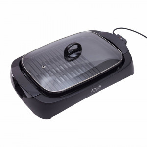 Gratar electric cu capac de sticla, Adler, AD 6610, Putere 2200 W, Severno