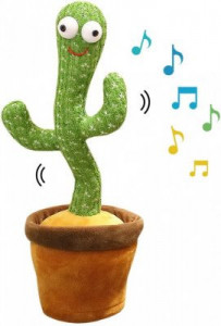 Jucarie Interactiva Cactus Dansator Educativ, 60 Melodii, Canta, Danseaza, Imita, Cablu Usb, Verde