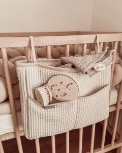 Organizator pentru patut copii, Tiny Star Beige