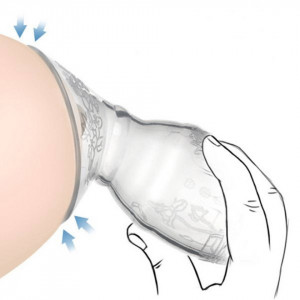 Pompa de san manuala, silicon, sticla 100 ml, Severno